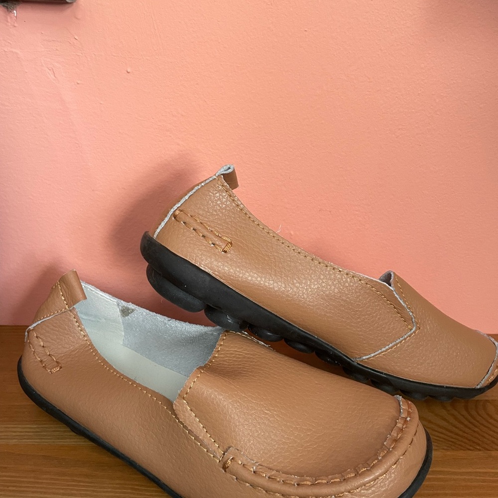 Tan Leather Loafers